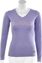 Russell Athletic  - Deep V-Neck Long Sleeve - Tops - S - Paars