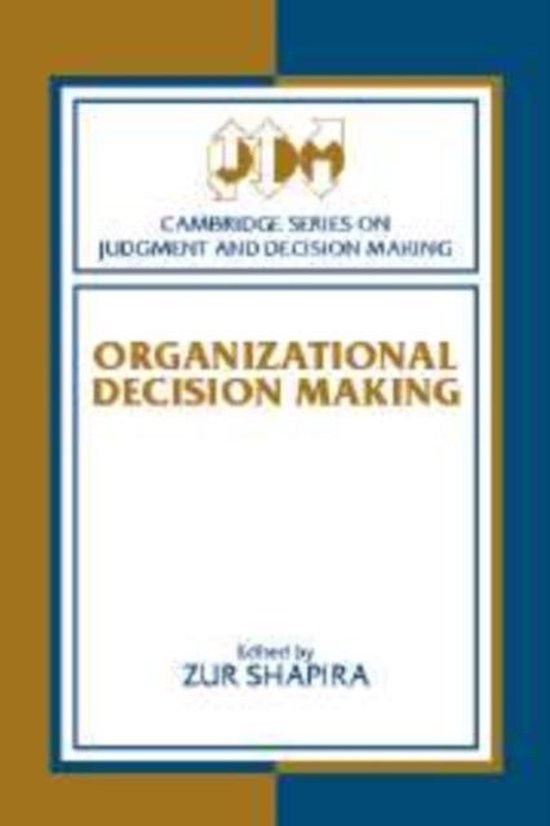 Organizational Decision Making - cover