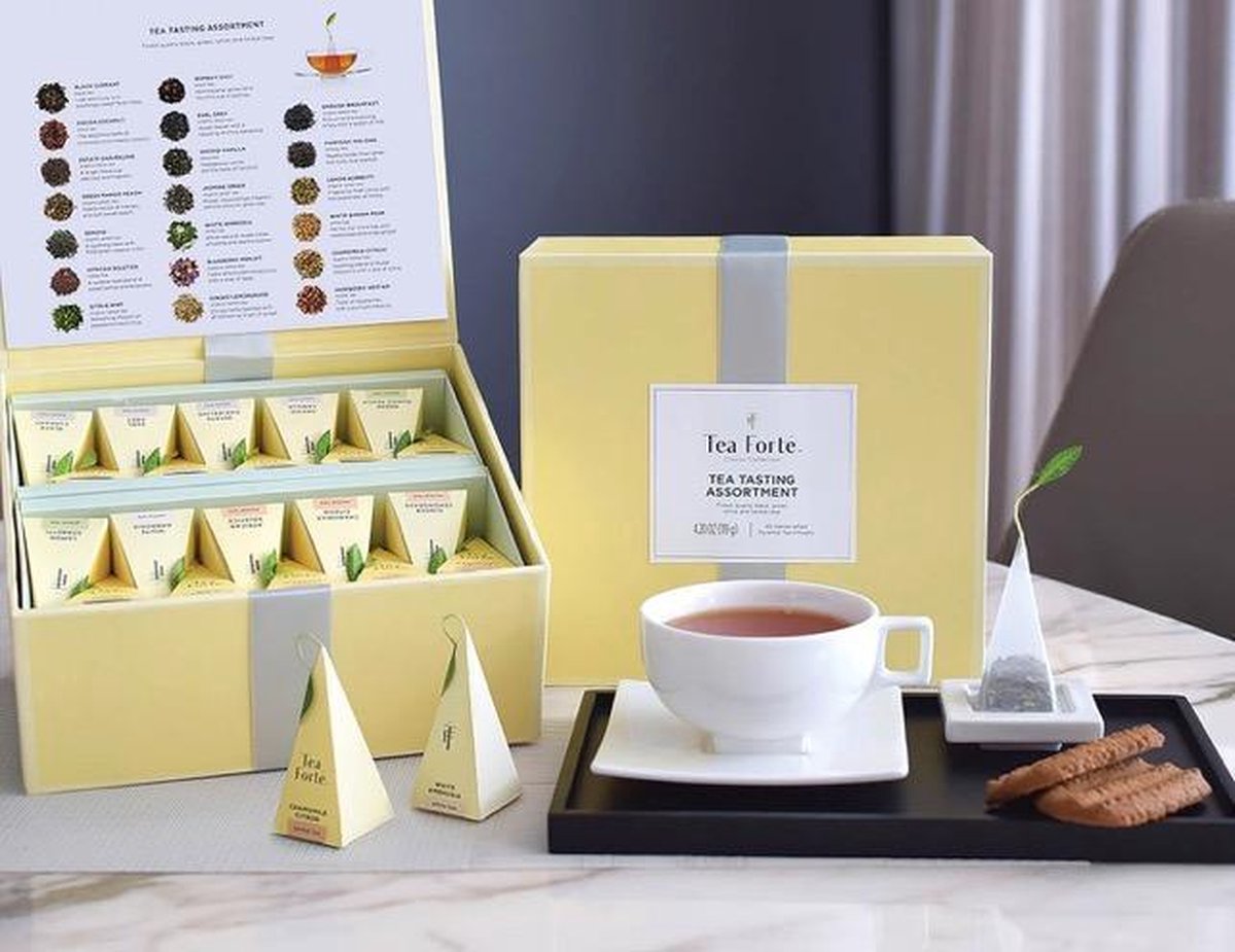 Coffret thé noir bio Bombay Chai TeaForte 40 pyramides