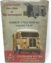 Wandbord Metaal Citroen HY 80 La Camionette Retro Cadeau Mancave