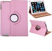 iPad 2 / 3 / 4 Case 360 Graden draaibare beschermhoes cover kleur Licht Roze