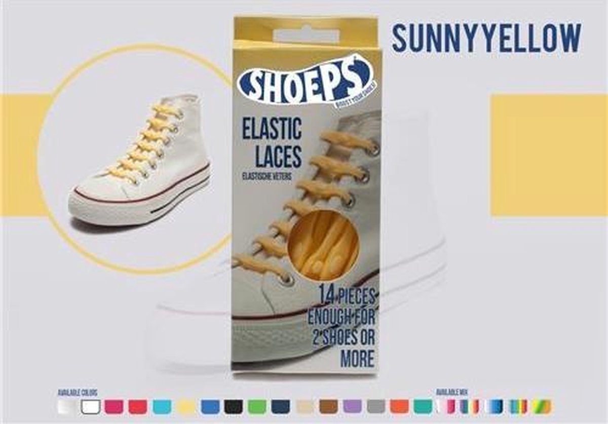 Shoeps Elastische Veters Sunny Yellow