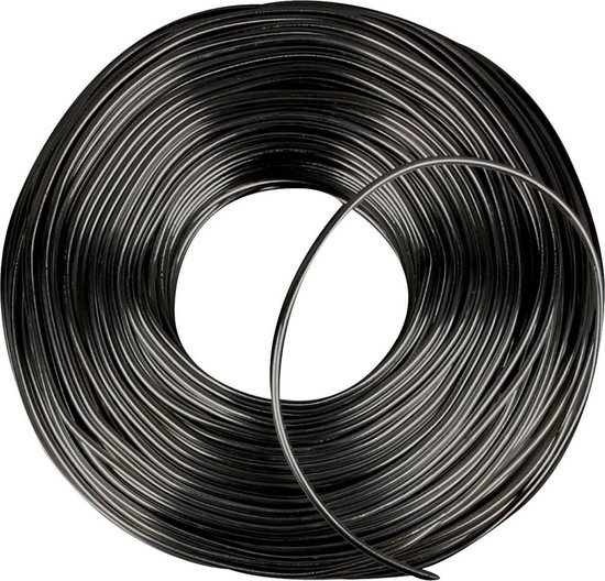 Aluminium draad, dikte 2,5 mm, zwart, 75 m | bol