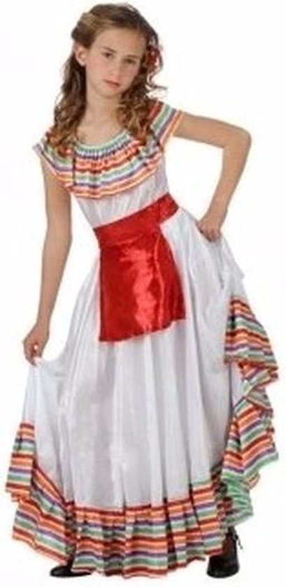 Mexicaans meisje kostuum met rood schortje jaar)