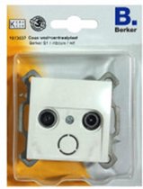 BERKER Q1 coax wcd + centraalplaat, inbouw | WIT
