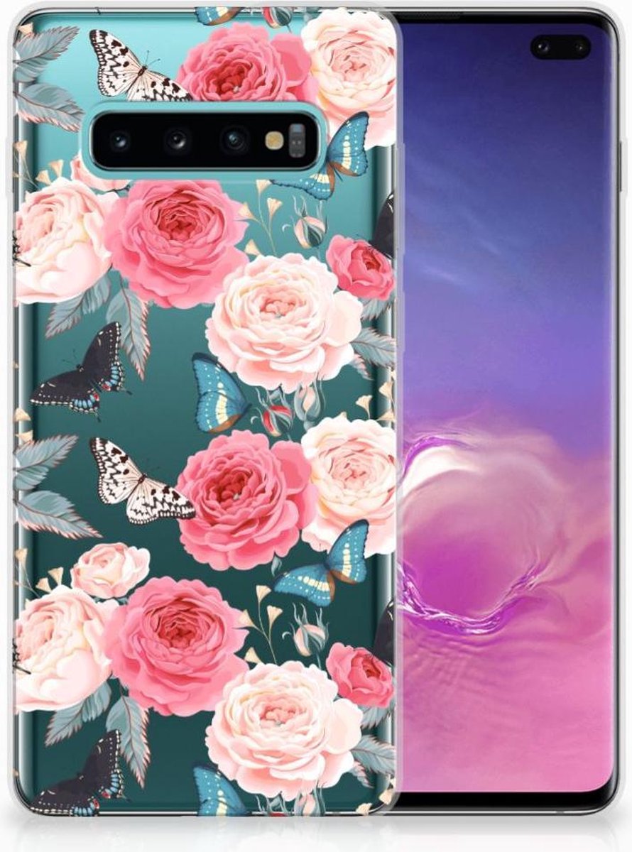 Samsung Galaxy S10 Plus TPU Case Butterfly Roses
