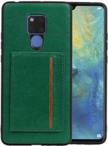 Groen Staand Back Cover 1 Pasjes voor Huawei Mate 20 X