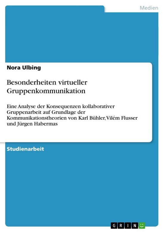 Besonderheiten virtueller Gruppenkommunikation - cover