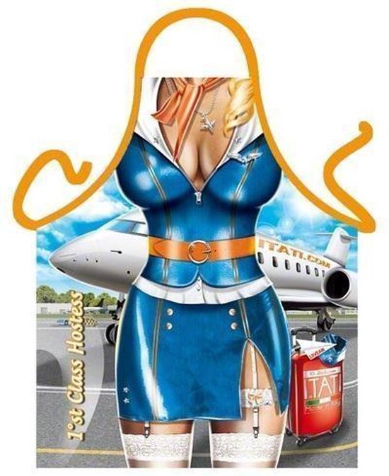 Benza Schort Stewardess - Sexy/Leuke/Grappige/Mooie Keukenschort