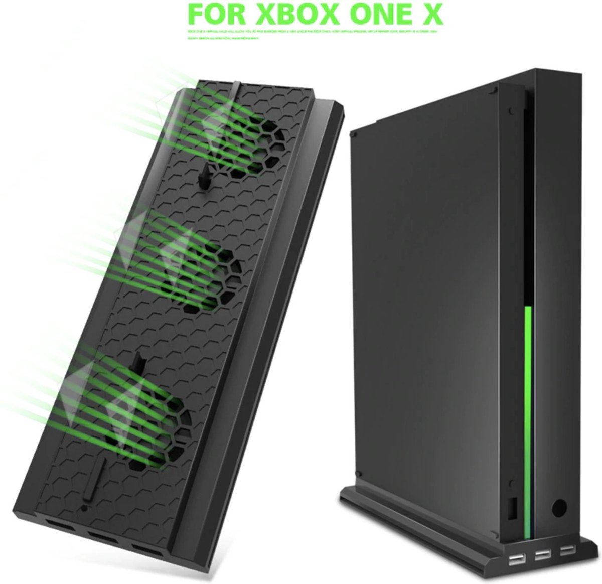 Xbox one X Cooling Standaard - Verticale Standaard - Cooling stand - Zwart  | bol.com