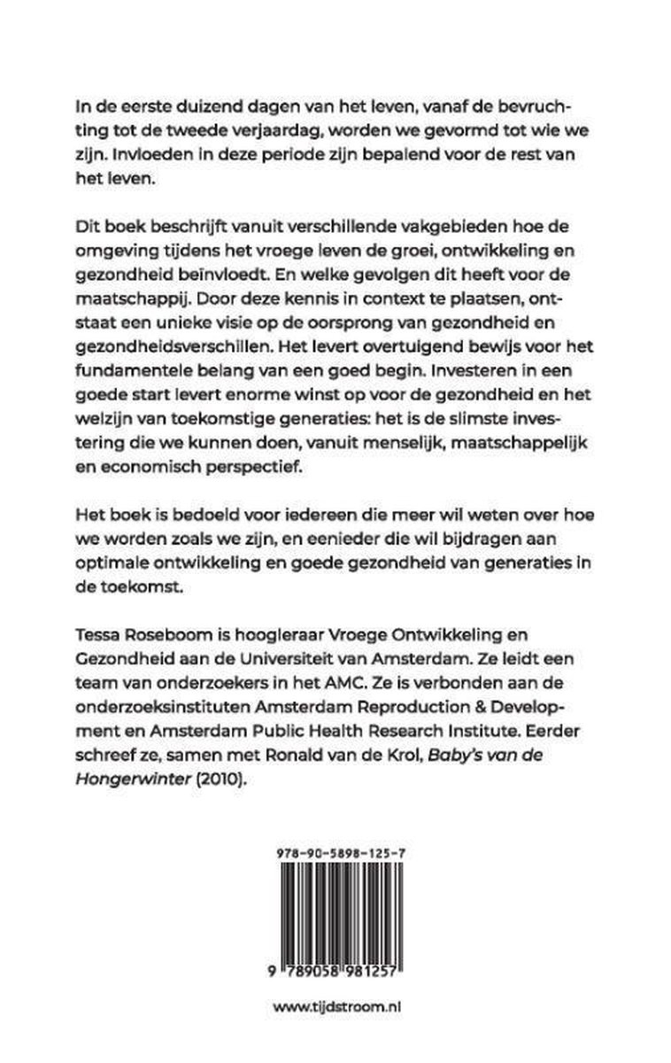 De eerste 1000 dagen - back cover