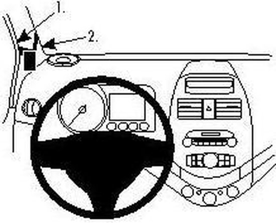 Houder - Brodit ProClip - Chevrolet Spark 2011-2015 Left mount