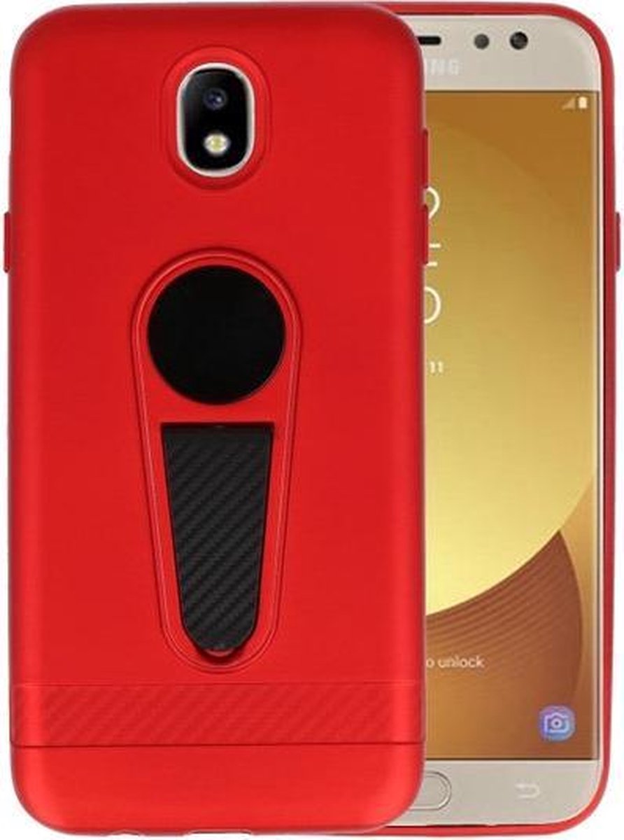Rood Magneet Stand Case hoesje voor Samsung Galaxy J7 2017 / Pro