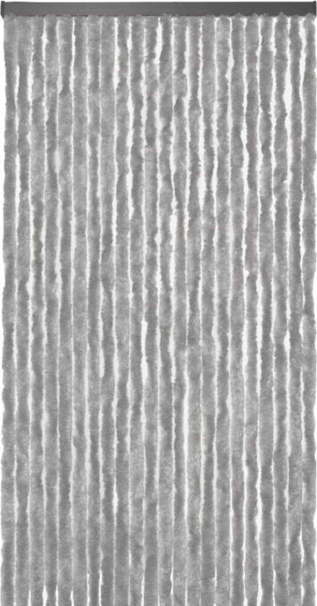 Kattenstaart - Vliegengordijn - Horgordijn - 90cm x 220cm - Uni Grijs