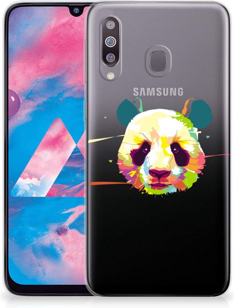 Samsung Galaxy M30 Telefoonhoesje met Naam Panda Color