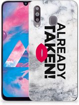 Geschikt voor Samsung Galaxy M30 Siliconen hoesje met naam Already Taken White