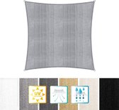 Vierkante luifel van Lumaland incl. spankoorden|Vierkant 3 x 3 m| 160 g/m² - lichtgrijs