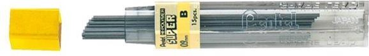 Potloodstift Pentel 0.9mm zwart per koker B