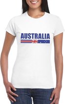Wit Australie supporter t-shirt voor dames XS