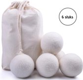 Happy laundry™ Duurzame wollen droger ballen - Drogerballen - Dryer balls - Wasdroger ballen - Ballen voor snellere droogtijd -  Drogerbollen - 6 stuks