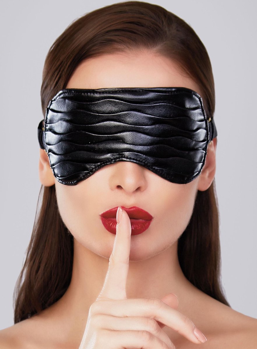 Allure (All) Butter Soft - Masker van Imitatieleer met Ruches - One Size One Size