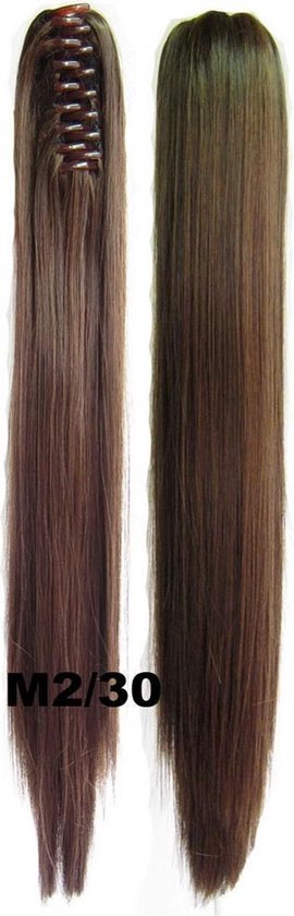 Brazilian Paardenstaart, Ponytail extensions straight – bruin / rood M2/30