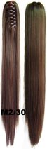 Brazilian Paardenstaart, Ponytail extensions straight – bruin / rood M2/30