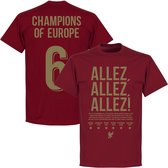 Liverpool Allez Allez Allez Champions of Europe 6 T-Shirt - Chili Rood - S