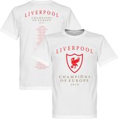 Liverpool Champions Of Europe 2019 Selectie T-Shirt - Wit - XL