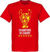 Liverpool Champions League 2019 Trophy T-Shirt - Rood - XS