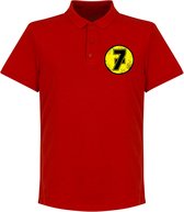 Barry Sheene No.7 Polo Shirt - Rood - 5XL