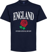 England Rose International Rugby T-Shirt- Navy - M