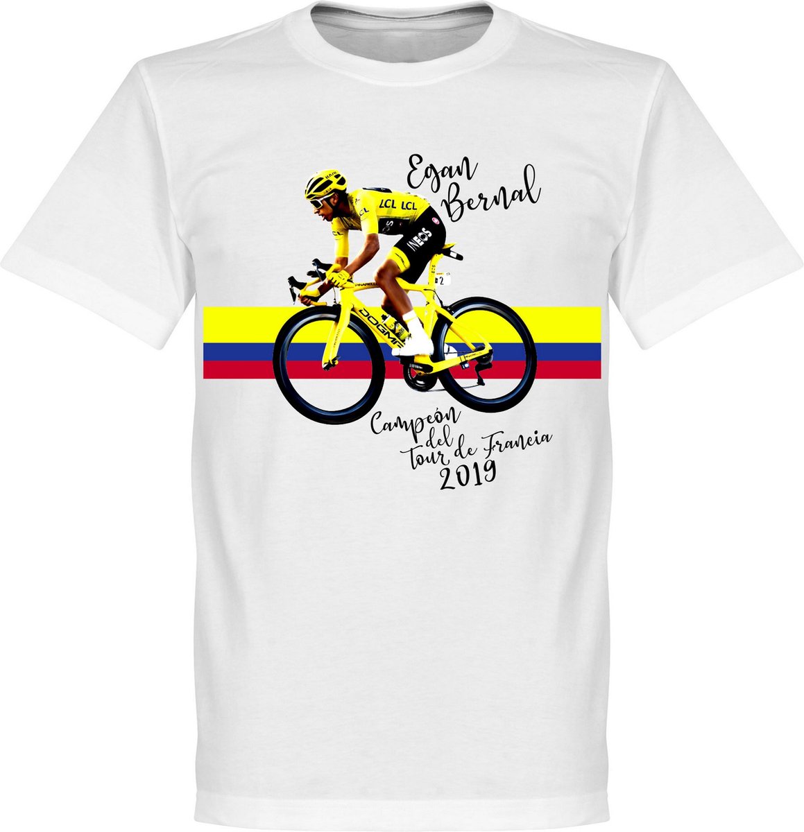 Egan Bernal T-Shirt - Wit - 5XL