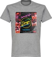 Maradona Live Is Life T-Shirt - Grijs - L