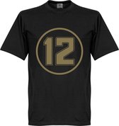 Senna 12 Retro T-Shirt - Zwart  - XXXL