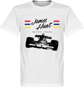 James Hunt T-Shirt - Wit  - XXXXL