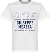 Inter Milan Giuseppe Meazza CoÃ¶rdinaten T-Shirt - Wit - 3XL