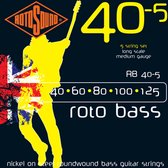 Rotosound bas snaren RB405 5er 40-125 roto bas nikkel on Steel - Snarenset voor 5-string basgitaar