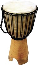 Terré Stand-Djembe natur, geoliet,groot Schnurspannunug, m. Aussparung - Djembe