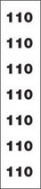 Maatstickers Transparant maat 110-rol/250st