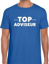 Top adviseur beurs/evenementen t-shirt blauw heren M