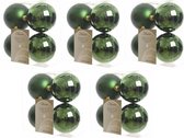 20x Donkergroene kunststof kerstballen 10 cm - Mat/glans - Onbreekbare plastic kerstballen - Kerstboomversiering donkergroen