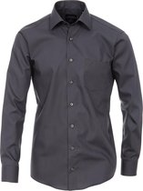 CASA MODA modern fit overhemd - antraciet grijs - Strijkvrij - Boordmaat: 40
