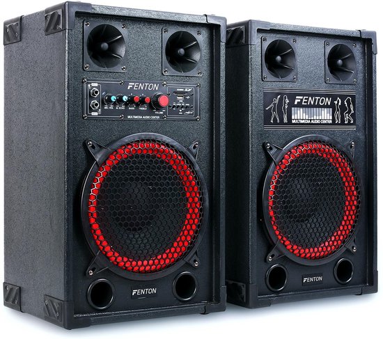 Vonyx VPS102A - Set d'enceintes, 600 Watts, 10”, Bluetooth, avec