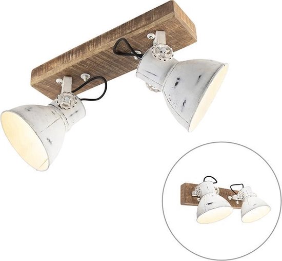 QAZQA Femke Industriële wandlamp - Zwarte buitenverlichting met GU10 fitting