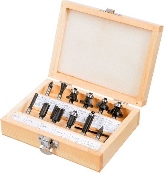 Verto Freesset 8mm 13 Delig TCT In Houten Koffer