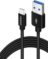Olesit Micro-USB - 2 Meter Fast Charge 3.1A - Oplaadkabel - Veilig laden - Data Sync & Transfer - Zwart