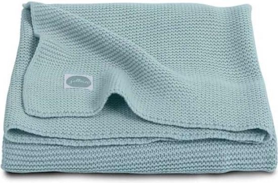 Deken 75x100cm Basic knit stone grey