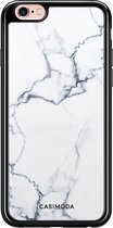 iPhone 6/6s siliconen zwart hoesje - Marmer grijs | Apple iPhone 6/6s case | TPU backcover transparant