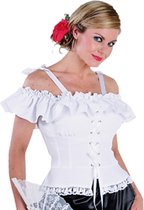 Tiroler Blouse wit - Oktoberfest - Carnaval kostuum dames maat 36